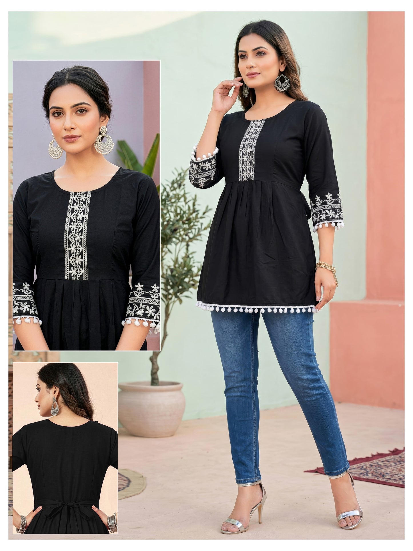 Midnight Muse Short Kurti