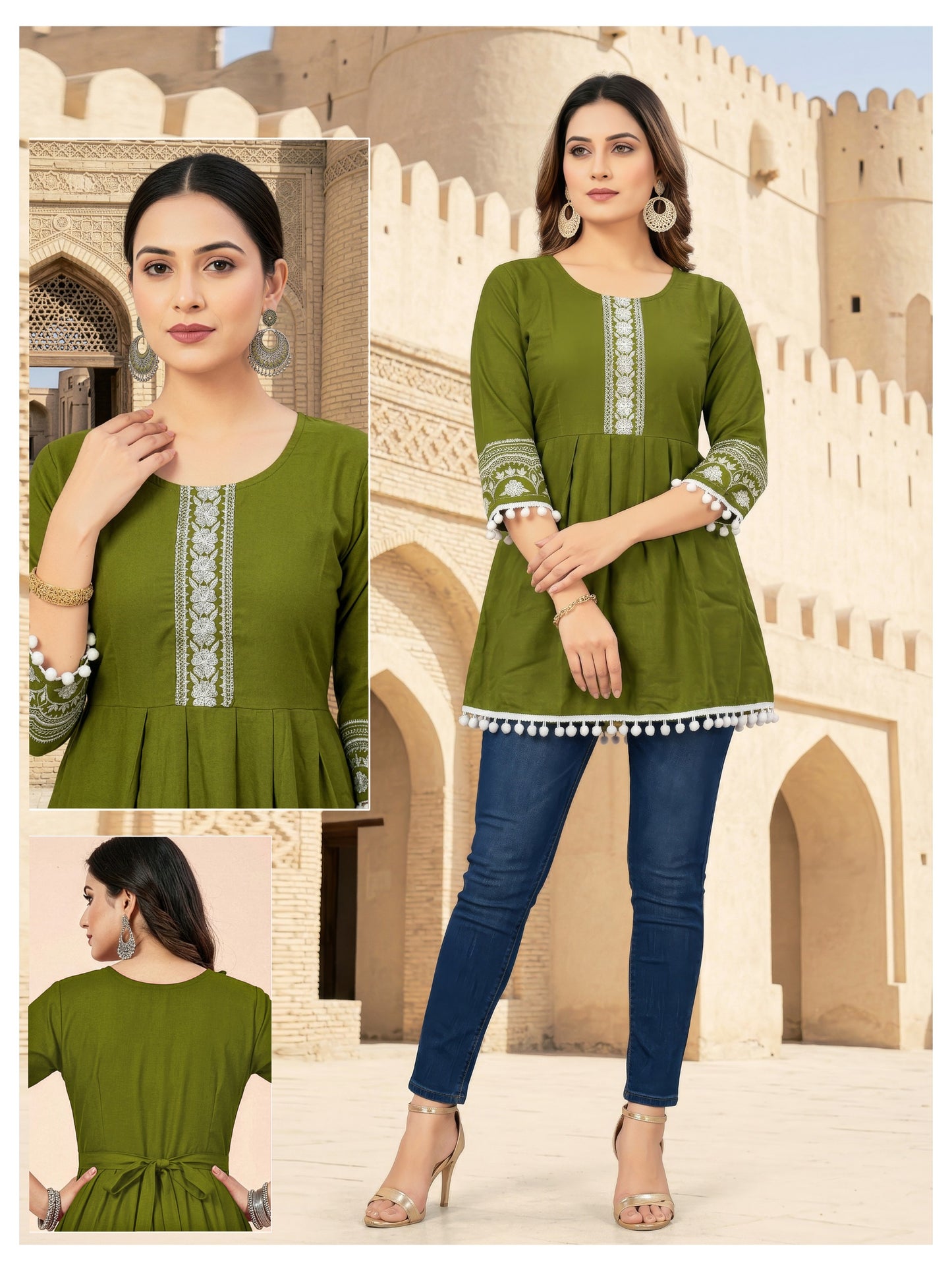 Emerald Grace Short Kurti