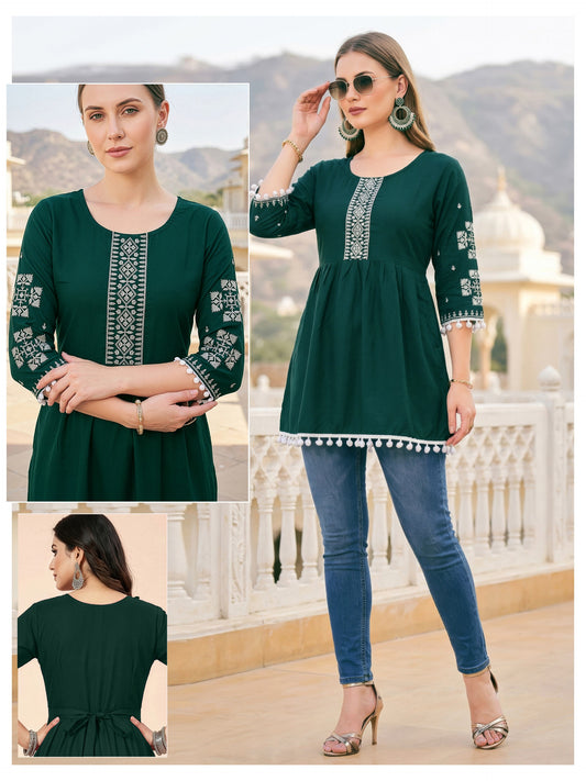 Midnight Forest Short Kurti