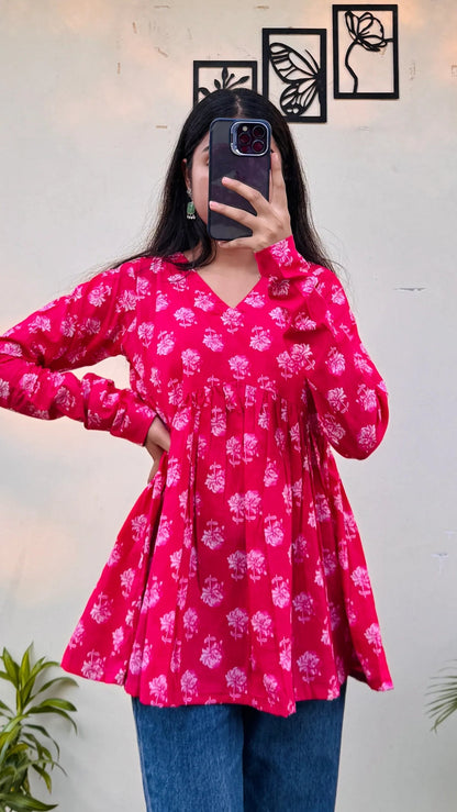 Blush Belle Peplum Top 3332