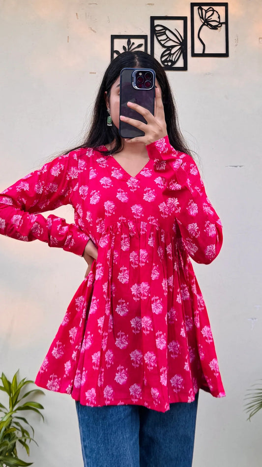Blush Belle Peplum Top 3332