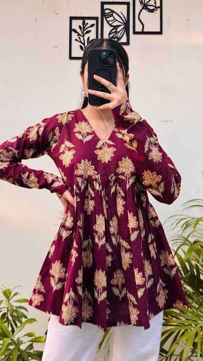 Blush Belle Peplum Top 3325