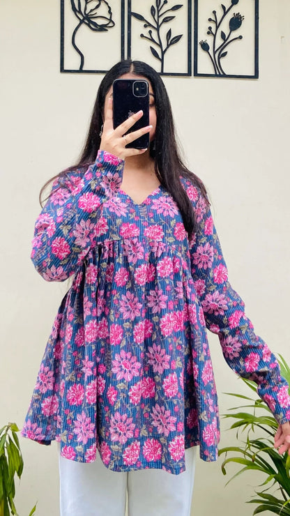 Blush Belle Peplum Top 3319