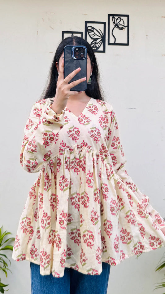 Blush Belle Peplum Top 3334