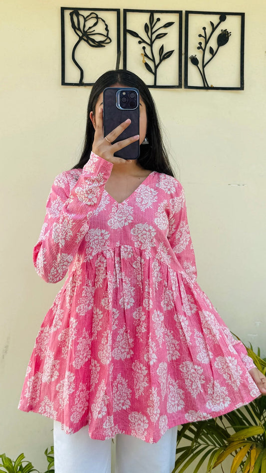 Blush Belle Peplum Top 3316