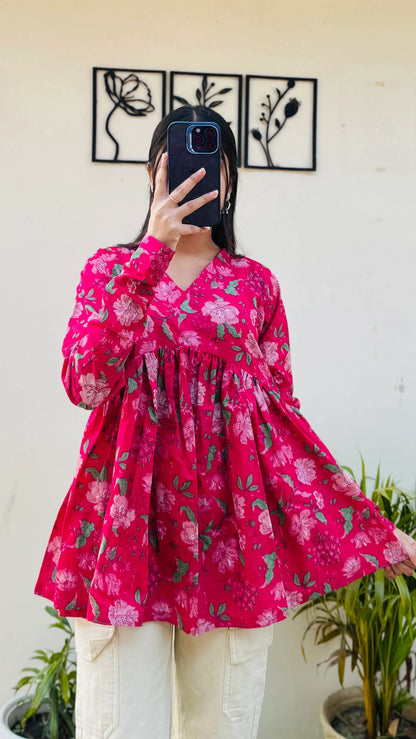 Blush Belle Peplum Top 3320