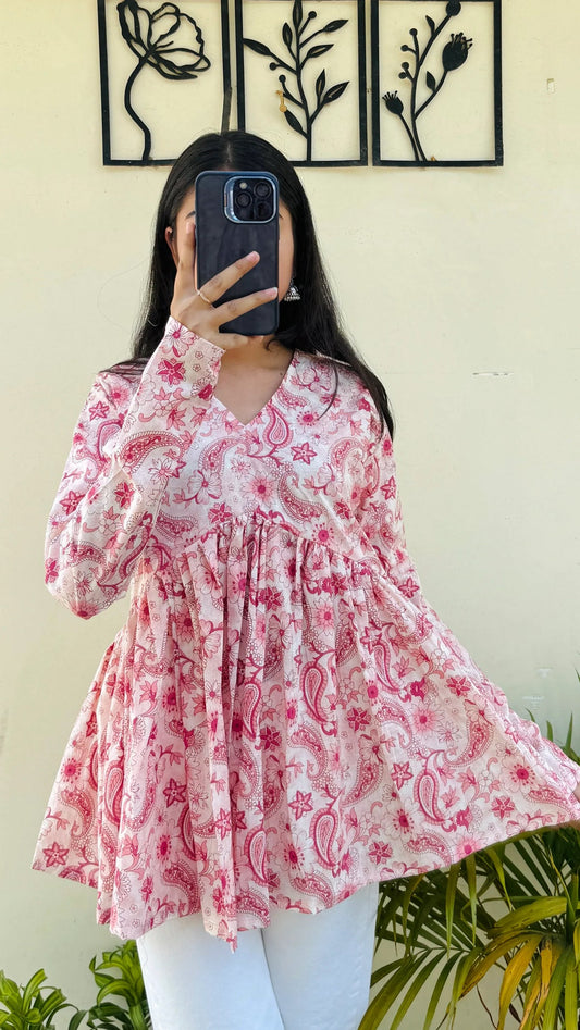 Blush Belle Peplum Top 3315