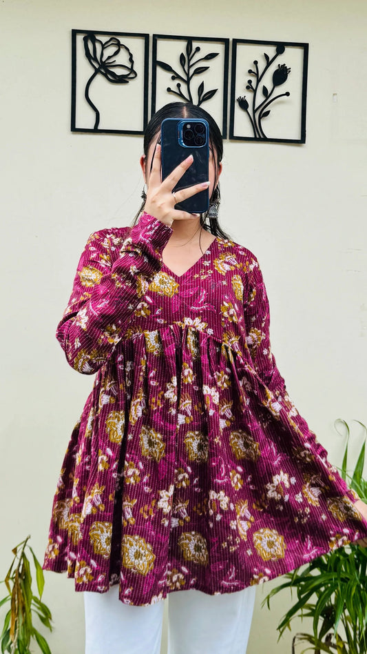 Blush Belle Peplum Top 3314