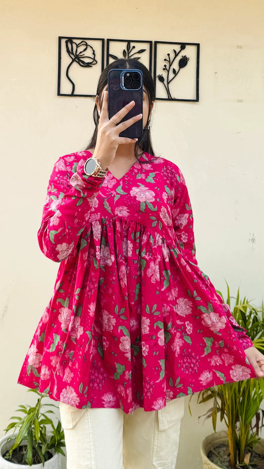 Blush Belle Peplum Top 3320